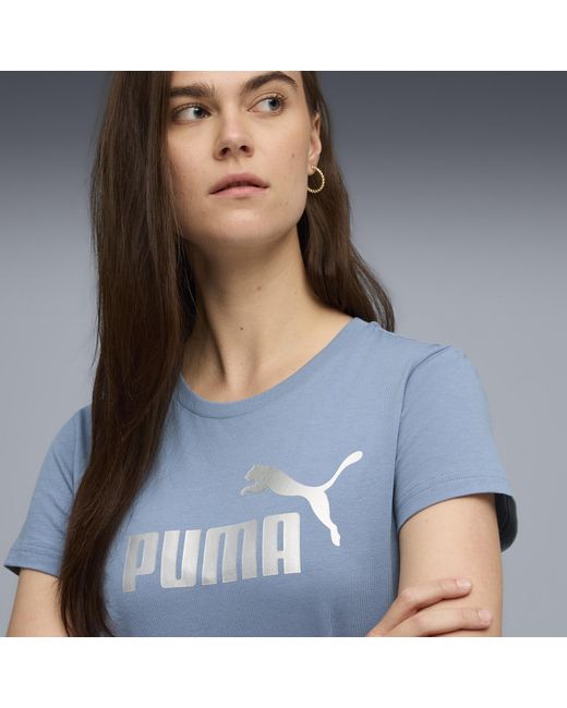 Maglietta Con Logo Ess Metallizzato No. 1 Da Donna, Abbigliamento, Cool Blu/Metallizzato di PUMA in Blue