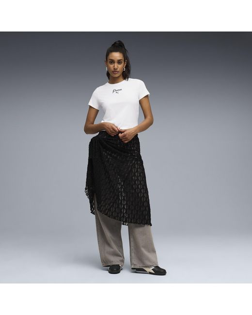 T-shirt Essentials Script PUMA en coloris White