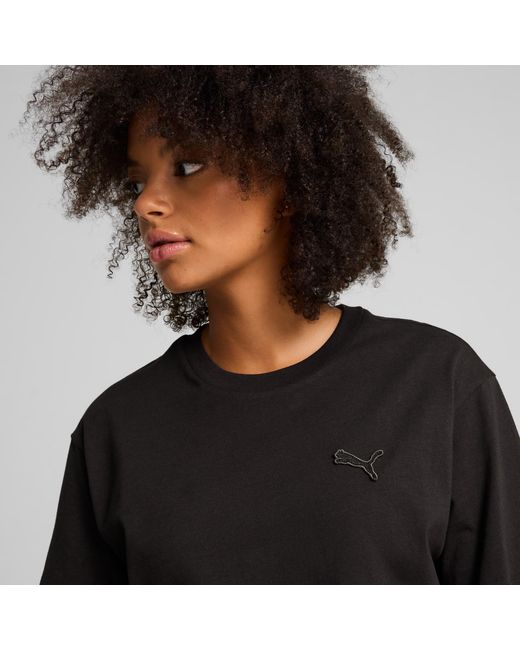 PUMA Essentials Elevated Uniseks T-Shirt Voor in het Black