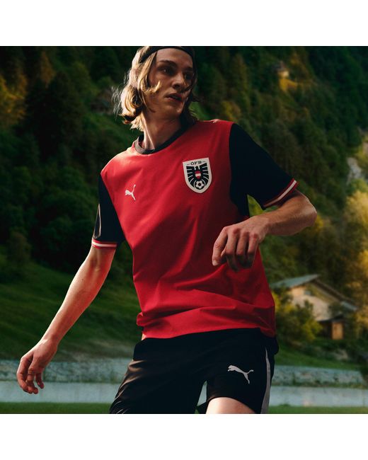 PUMA Red Austria National Team 2026 Home Replica Jersey for men