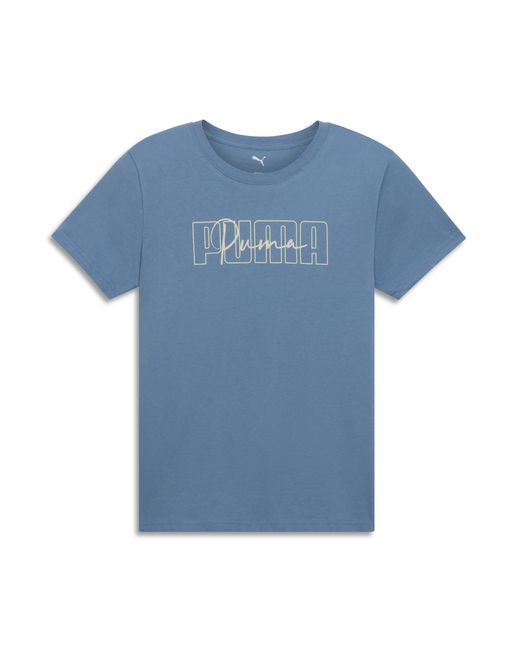 PUMA Blue Graphic Logo T-Shirt