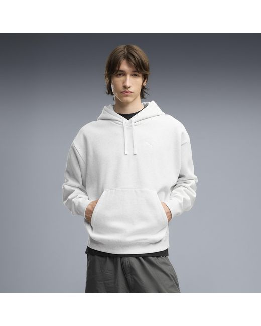 PUMA White Essentials Oversized Hoodie for men
