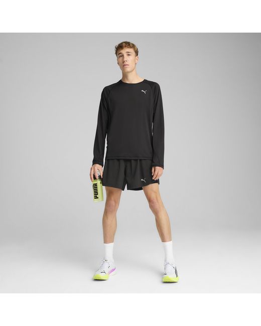 PUMA Black Velocity Long Sleeve Running Top for men