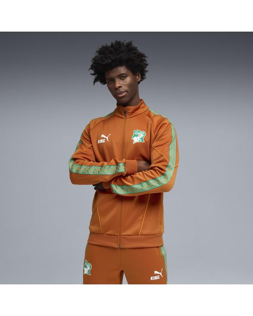 PUMA Brown Ivory Coast King Anthem Jacket for men