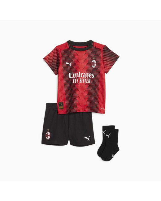 PUMA Red AC Milan 23/24 Heimtrikot Baby-Kit