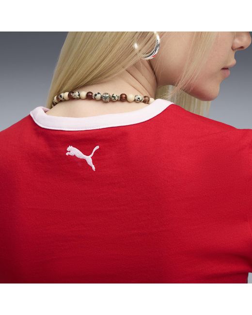 PUMA Red Future..Archive Graphic Slim T-Shirt Damen, Kleidung