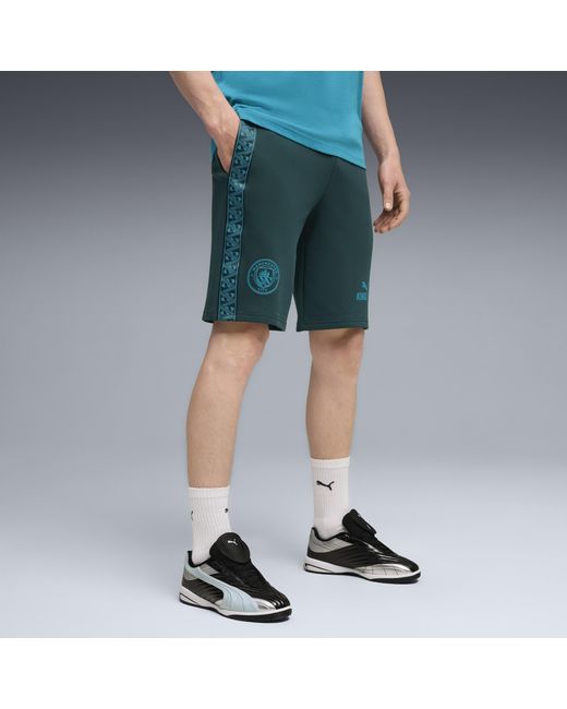 PUMA Green Manchester City King Sweat Shorts for men