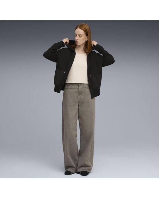 PUMA Black Her Relaxed Zip-Up Hoodie