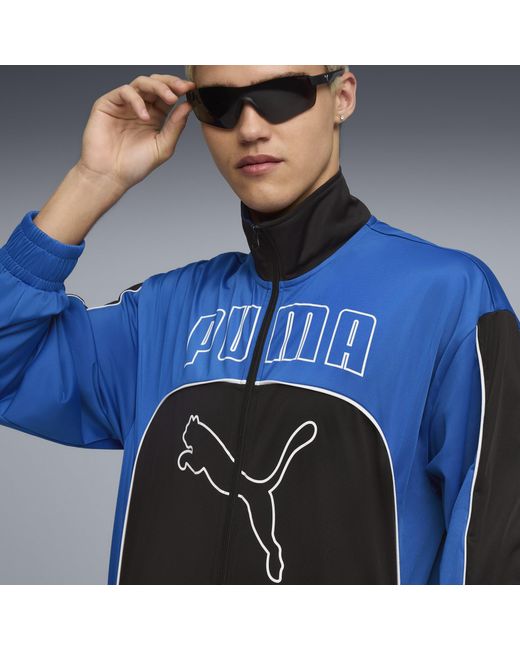 PUMA Blue Future..Archive Relaxed Trainingsjacke Kleidung, Mountain/Schwarz