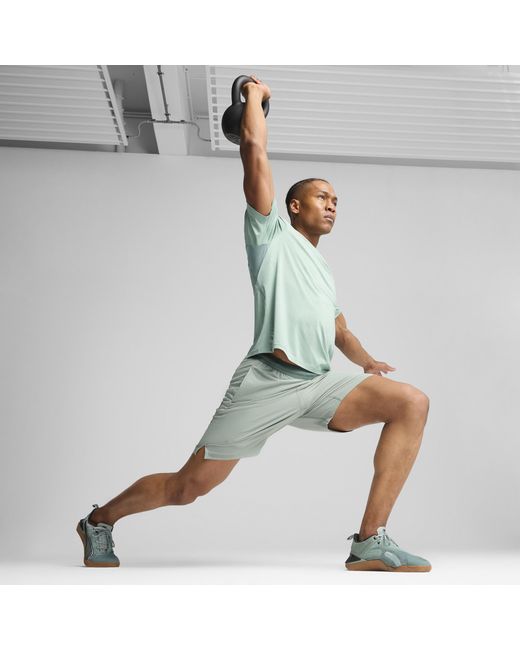 PUMA Blue Training Tech 7" Stretch Woven Shorts for men