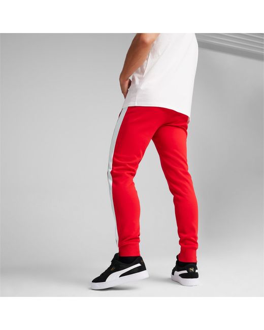Pantalones de Deporte de La Scuderia Ferrari Race Iconic T7 PUMA de hombre de color Red