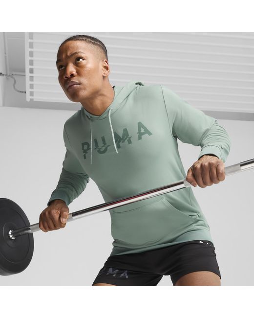 PUMA Green CLOUDSPUN Branded Hoodie