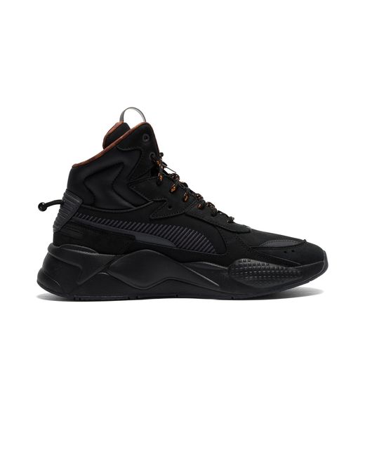 PUMA Black Rs-X Mid Ice Mid-Top Sneakers