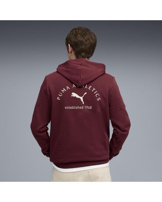 PUMA Class Graphic Hoodie Kleidung, Ruby Shimmer in Red für Herren