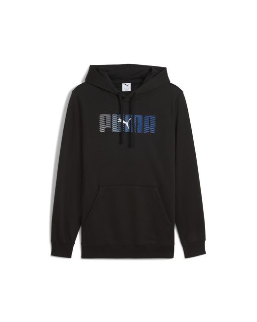 PUMA Black Essentials Logo Lab Fleece Hoodie for men