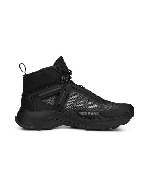 PUMA Black Explore Nitro Mid Gore-tex Hiking Shoes for men