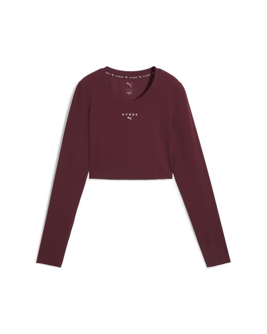Camiseta Corta De Manga Larga X Hyrox Shapeluxe Para Mujer, Ropa, Ruby Shimmer PUMA de color Red