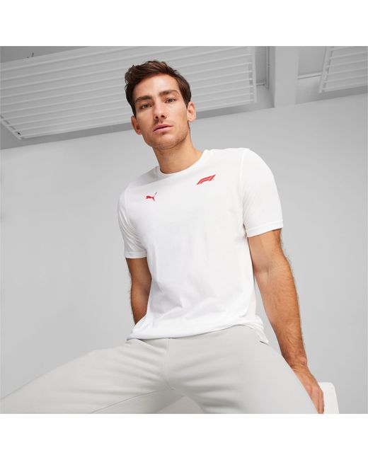 PUMA White F1 Ess Small Logo T-shirt for men