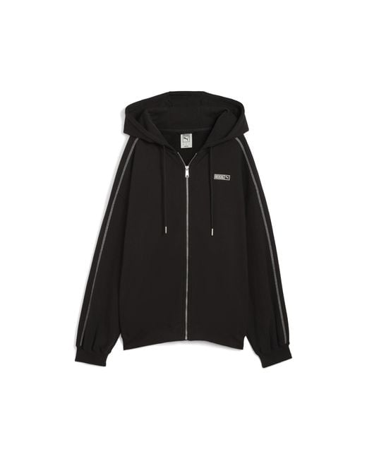 PUMA Black X Rosé T7 Hoodie Damen, Kleidung