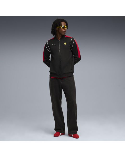 PUMA Black Scuderia Ferrari Mt7 Track Jacket for men