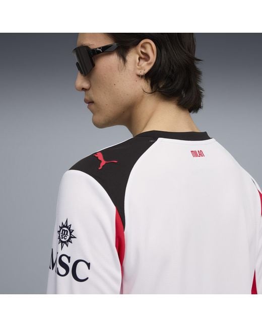 PUMA Ac Milan 25/26 Uitshirt Met Lange Mouwen Voor Rood/Wit, Maat in het Red voor heren