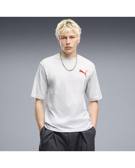 PUMA White Graphics Boxy Utility T-Shirt for men