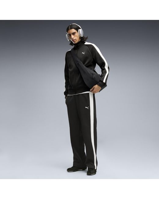 PUMA Black T7 Relaxed Track Pants for men