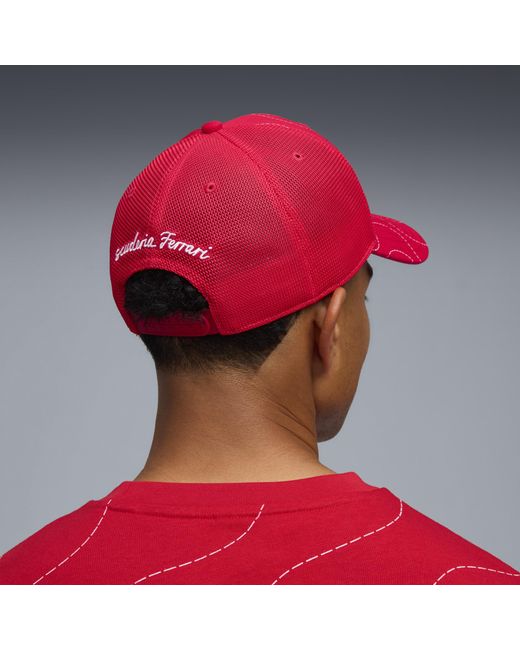 Gorra Trucker Scuderia Ferrari Monza, Accesoiros, Rosso Corsa PUMA de color Red