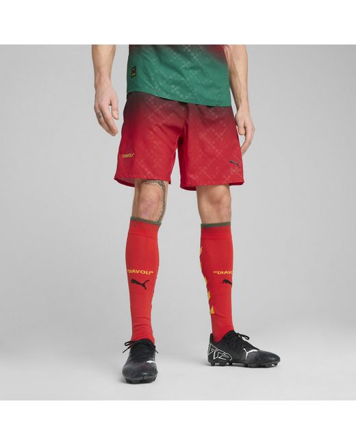 Shorts Authentic Ac Milan X Off-Bianco Da Uomo, Abbigliamento, Rosso/Nero di PUMA in Red da Uomo