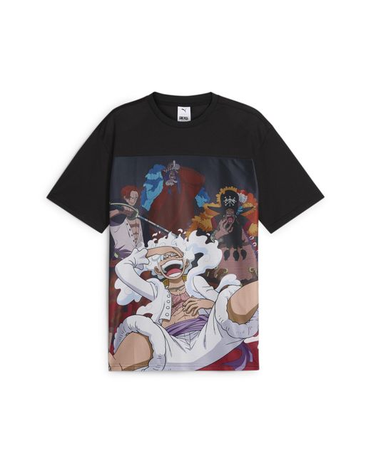 PUMA Black X One Piece All-over Print T-shirt for men