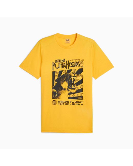 T-shirt Tsa Hoops PUMA en coloris Yellow
