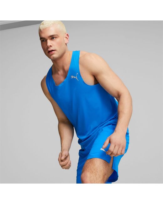 PUMA Blue Ultraspun Running Singlet Shirt for men