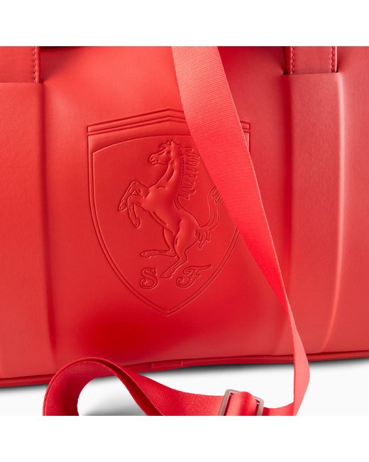 PUMA Red Scuderia Ferrari Hp Race Premium 28L Duffle Bag