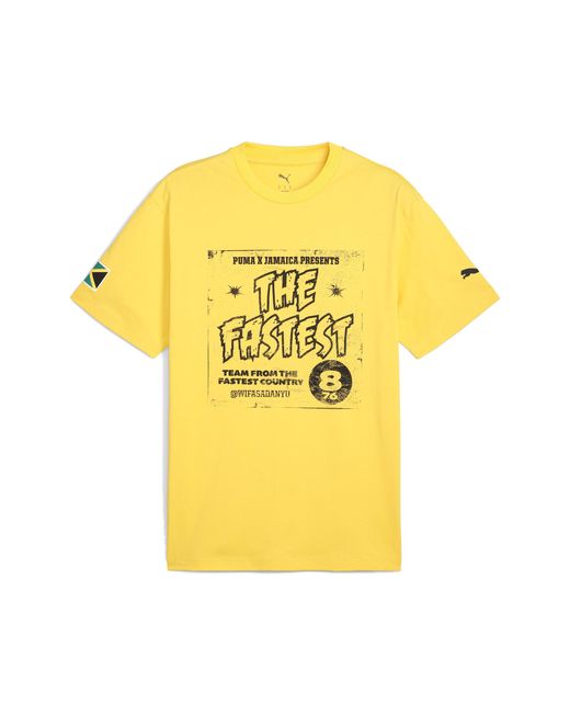 PUMA X Jamaica Village Wear Katoenen T-Shirt Voor Maat in het Yellow voor heren