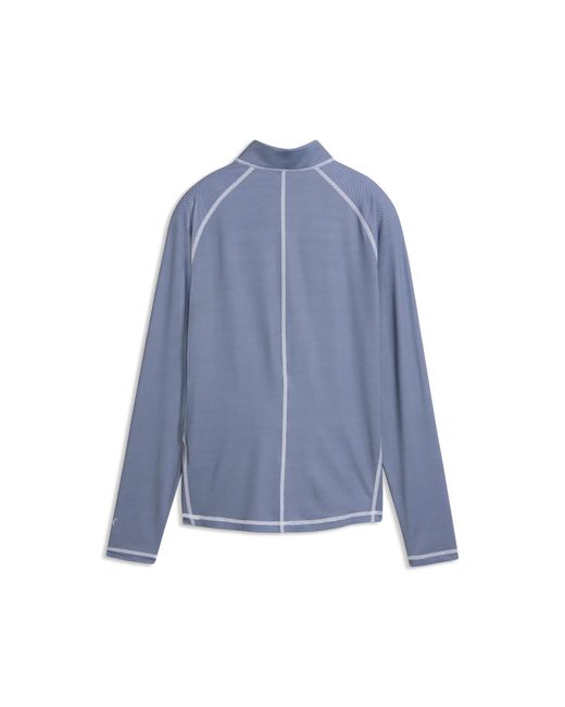 PUMA Blue Birdseye Quarter-Zip Golf Jacket