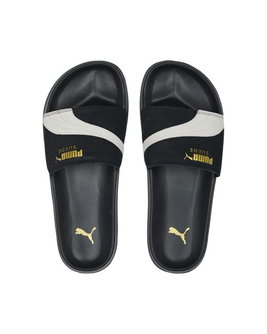 PUMA Black Leadcat 2.0 Suede Og Slides
