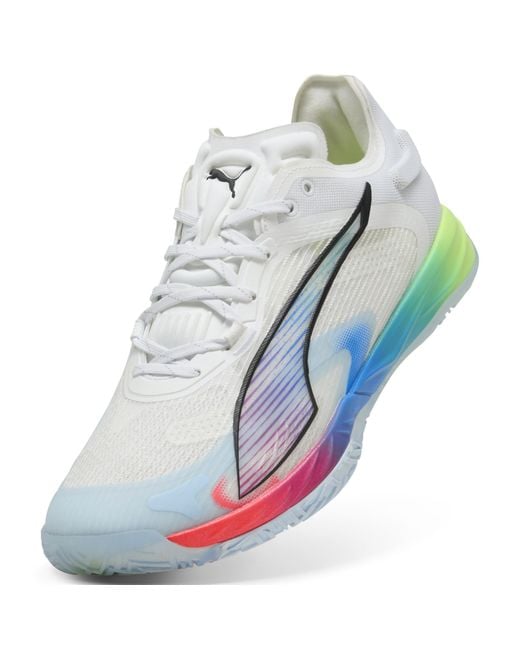 PUMA Blue Accelerate Nitro Sqd 4 Energy Handballschuhe Schuhe, /Schwarz/Speed Grün
