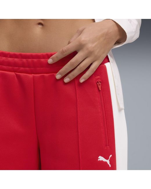 Pantaloni Da Tuta A Vita Bassa T7 Da Donna, Accessori, Rosso di PUMA in Red