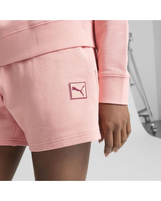 PUMA Pink Elevated Essentials 5" Mid-Rise Shorts