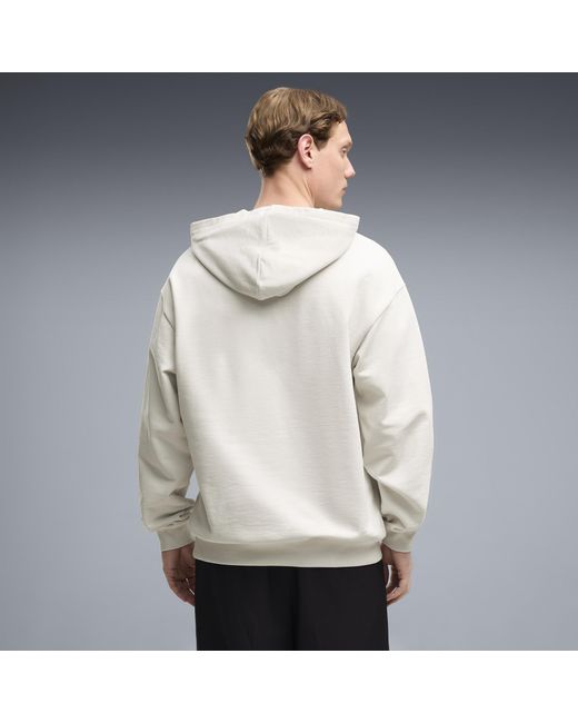 PUMA White Ac Milan Ftblculture Relaxed Hoodie for men