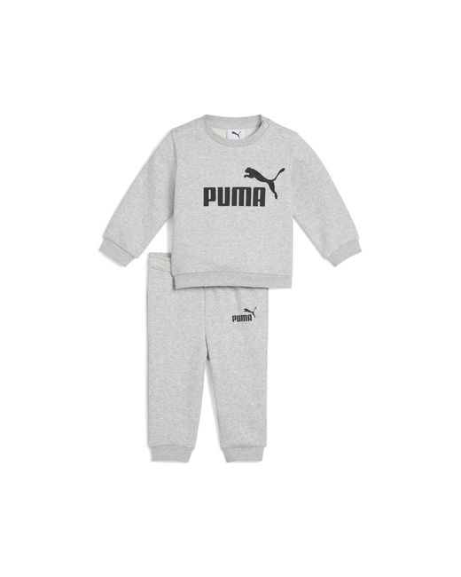 PUMA Gray Essentials Minicats Crew Jogginganzug Baby