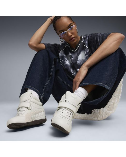 PUMA Metallic Speedcat Wedge Sneakers