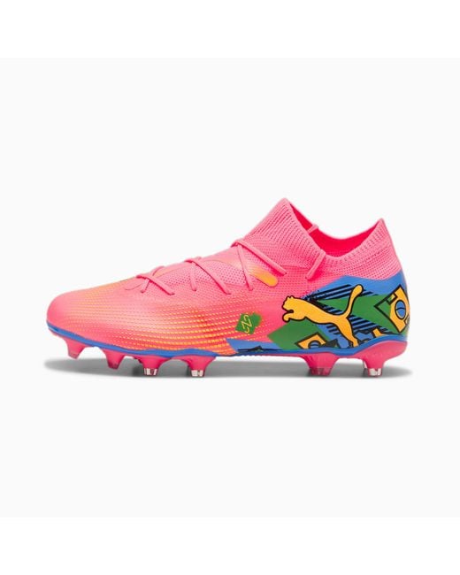 PUMA Pink X Neymar Jr Future 7 Match Fg/Ag Football Boots, Sunset Glow//Sun Stream for men