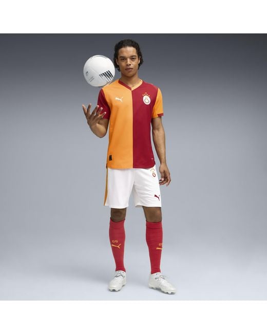 PUMA Galatasaray Sk 25/26 Authentic Thuisshirt Voor Rood/Oranje, Maat in het Orange voor heren