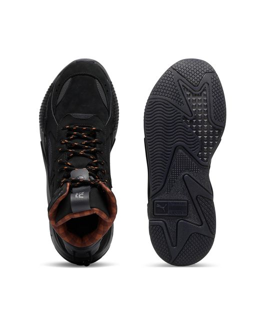 PUMA Black Rs-X Mid Ice Mid-Top Sneakers
