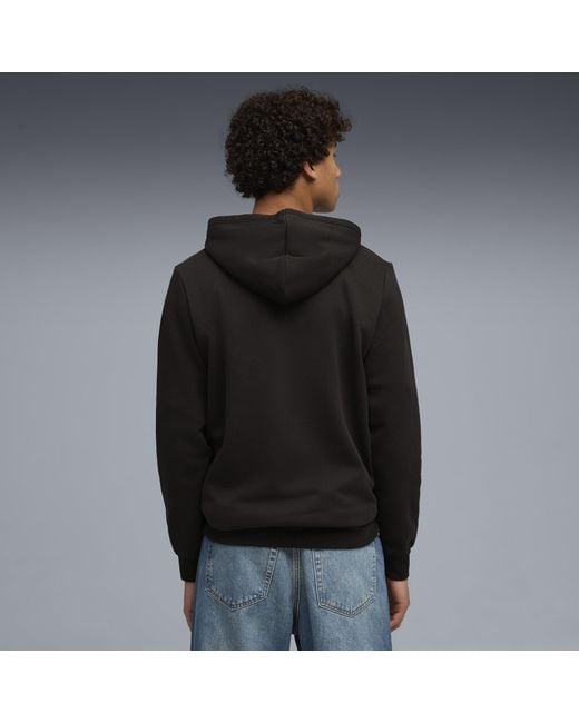 PUMA Black Ess Logo Lab Holiday Hoodie for men
