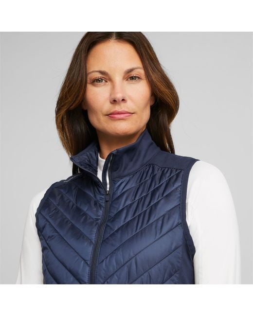 PUMA Blue Frost Golf Quilted Vest
