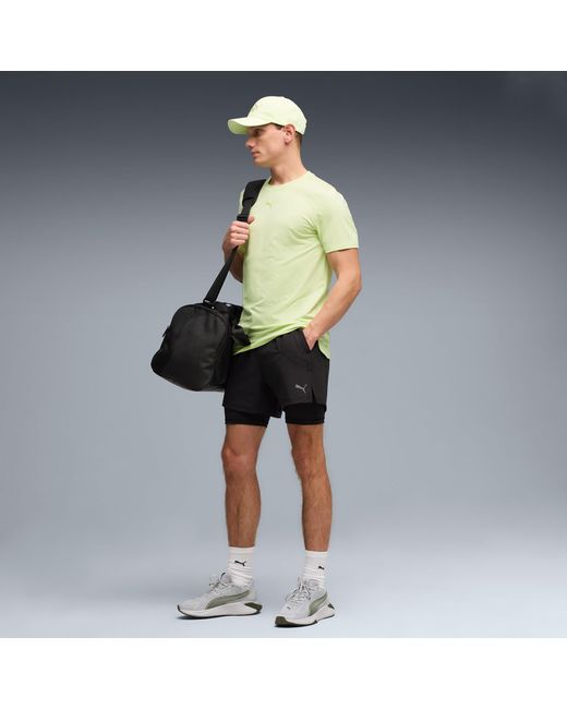 PUMA Blue Pwrmode Training 2-In-1 Stretch Woven Shorts for men