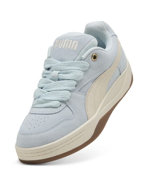 PUMA White Park Luna Suede Sneakers