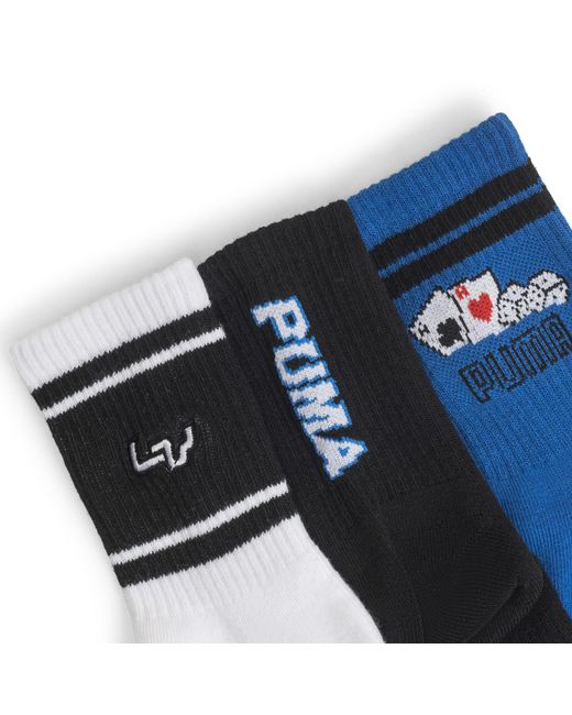 PUMA Blue 3 Pack 1/2 Terry Low Cre